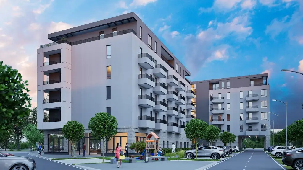 Novogradnja Novi Banovci – Kablar Life Park, fasada stambene zgrade Resa Invest