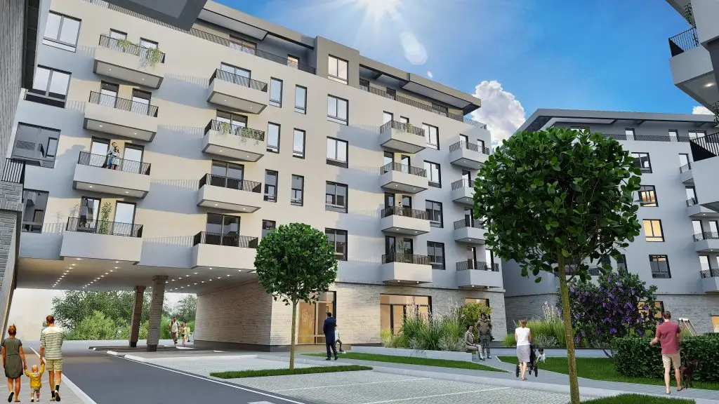 Novogradnja Novi Banovci – Kablar Life Park, stambene zgrade okružene zelenilom