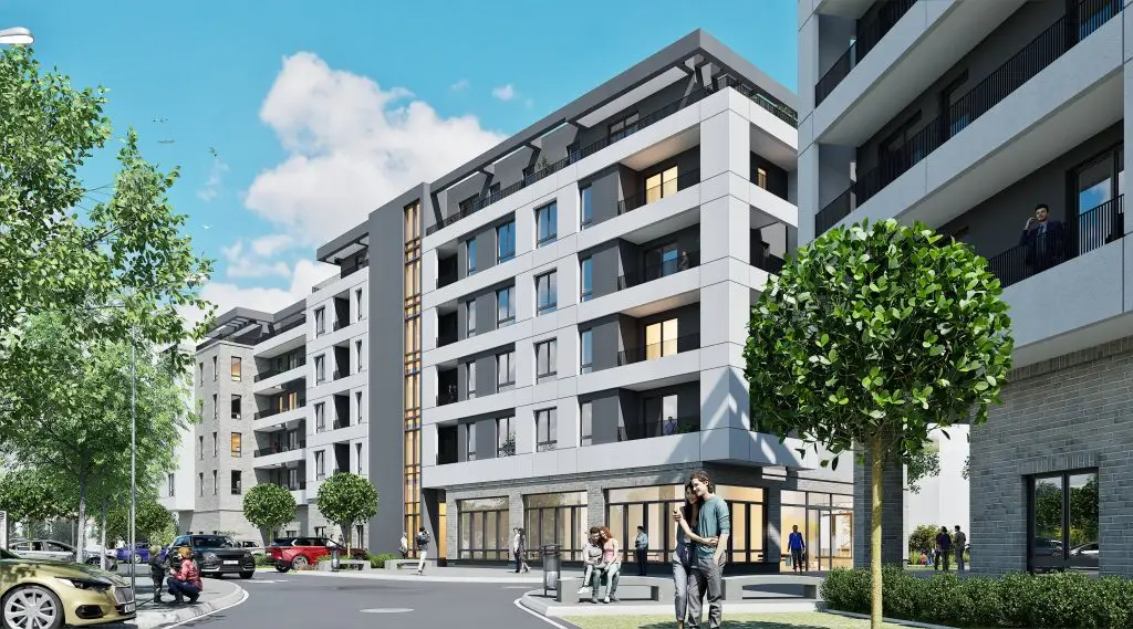 Prodaja stanova Novi Banovci – Kablar Life Park, pogled na stambeni kompleks Resa Invest